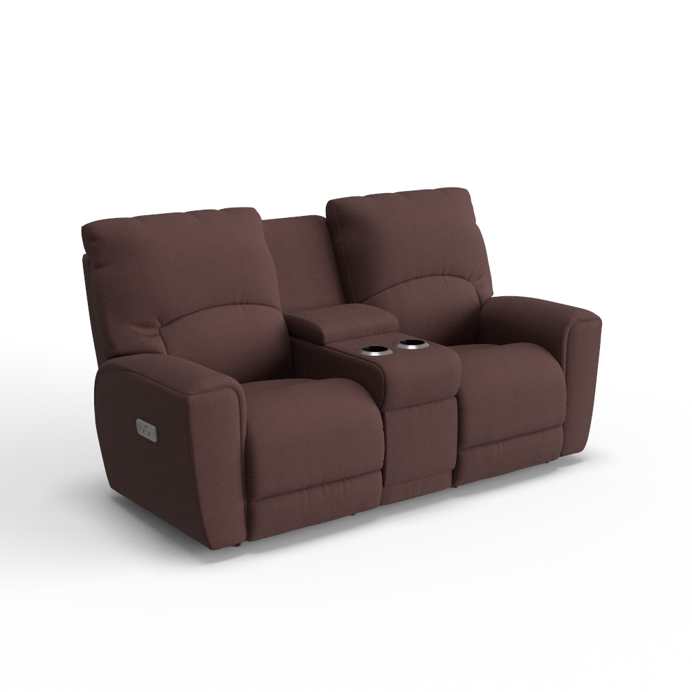 Cassian Power Reclining Loveseat w/ Headrest, Lumbar & Console